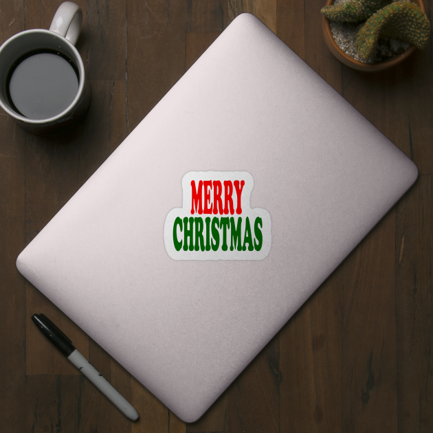 Merry Christmas Red and Green by Creatifly Graphic Tees